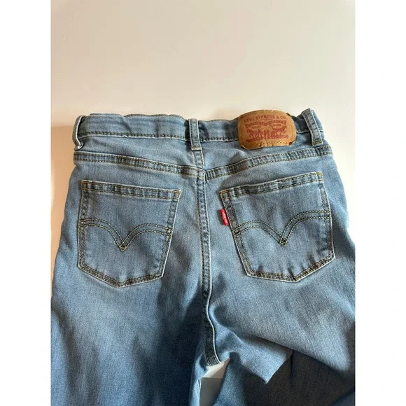 Levis Girls 720 High Rise Super Skinny Jeans Light Wash Blue Size 10 - Picture 5 of 8